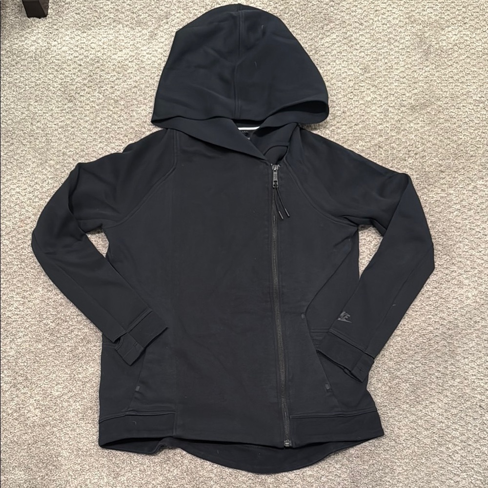 Nike - Black Full Zip Moto Style Sweater Jacket